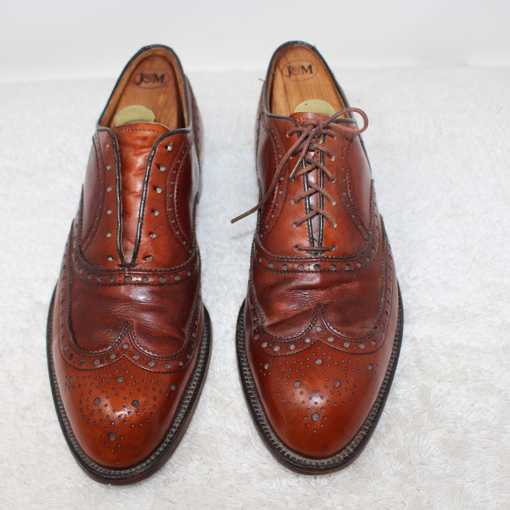 Footjoy Classics Brown Leather Brogue Wingtip 9.5 - Picture 1 of 8